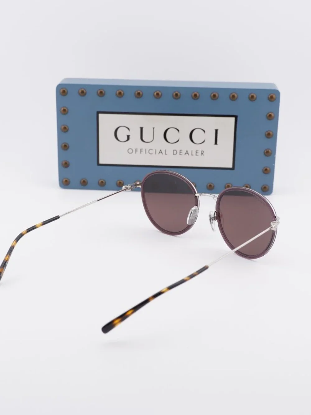Gucci GG1849S 004 Round Sunglasses - Brown/Silver / Brown